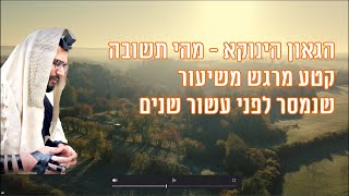 הגאון הינוקא - מהי תשובה? קטע מרגש שנמסר לפני עשור שנים | The Yanuka