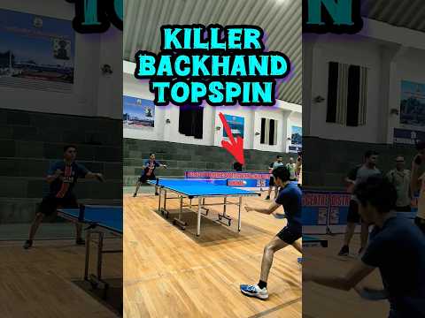 Killer Backhand Topspin in Table tennis 😮 BackHand Topspin Ping Pong 🏓