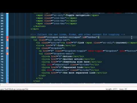 Episode 3 Navigation Menu   How to make a website with Bootstrap 3