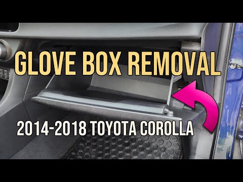 Glove Box Removal, 2014-2018 Toyota Corolla, Removing the Entire Box and Damper, 2014 2015 2016 2017