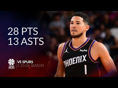 Devin Booker 28 pts 13 asts vs Spurs 25.26 season
