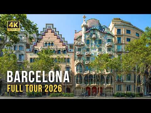 Barcelona, Spain ☀️ 2026 Full City Walk | 4K Walking Tour