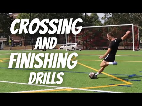 Crossing & Finishing Drills for Fullbacks, Wingers, & Strikers | Soccer Shooting Drills |