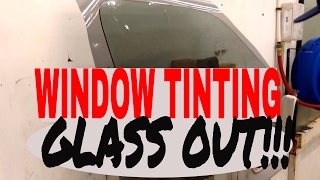 Car window tint installation | How to window tint your car door glass out of the car