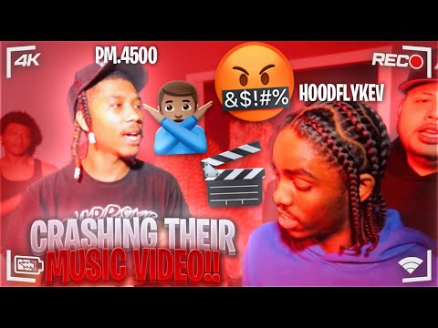 CRASHING HOODFLYKEV AND PM.4500 MUSIC VIDEO AND THIS HAPPENED...😱🎥