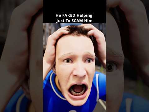 He FAKED Helping Just To SCAM Him #shortsfeed #funny #story