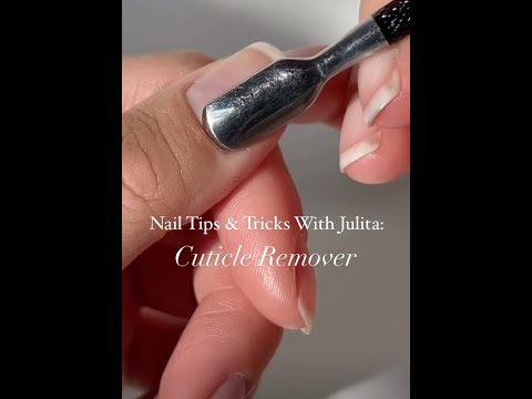 Part of a video titled How To Use Cuticle Remover - Tips & Tricks | 14 Day Mani - YouTube