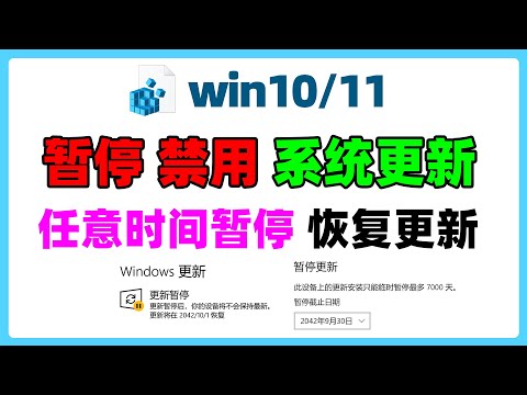 How to pause and turn off automatic system updates in win10 and win11 systems