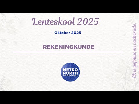 Lenteskool MNED Rekeningkunde Vraestel 1 2025