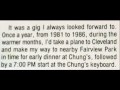 Dick Hyman at Chung's Chinese Restaurant: Nobody Knows You When You're Down And Out (1985, NPR)