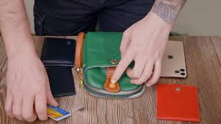 Невелика сумка трапеція для жінок з натуральної шкіри Vintage 22268 зелена