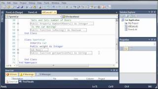 Visual Basic Tutorial - 112 - Car Part 7 Using The SportsCar Class