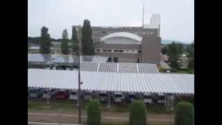 preview picture of video '東海村役場の駐車場を利用したメガソーラー発電所が建設中(6月25日)'