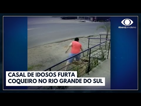 Casal de idosos furta coqueiro no Rio Grande do Sul | Jornal da Band