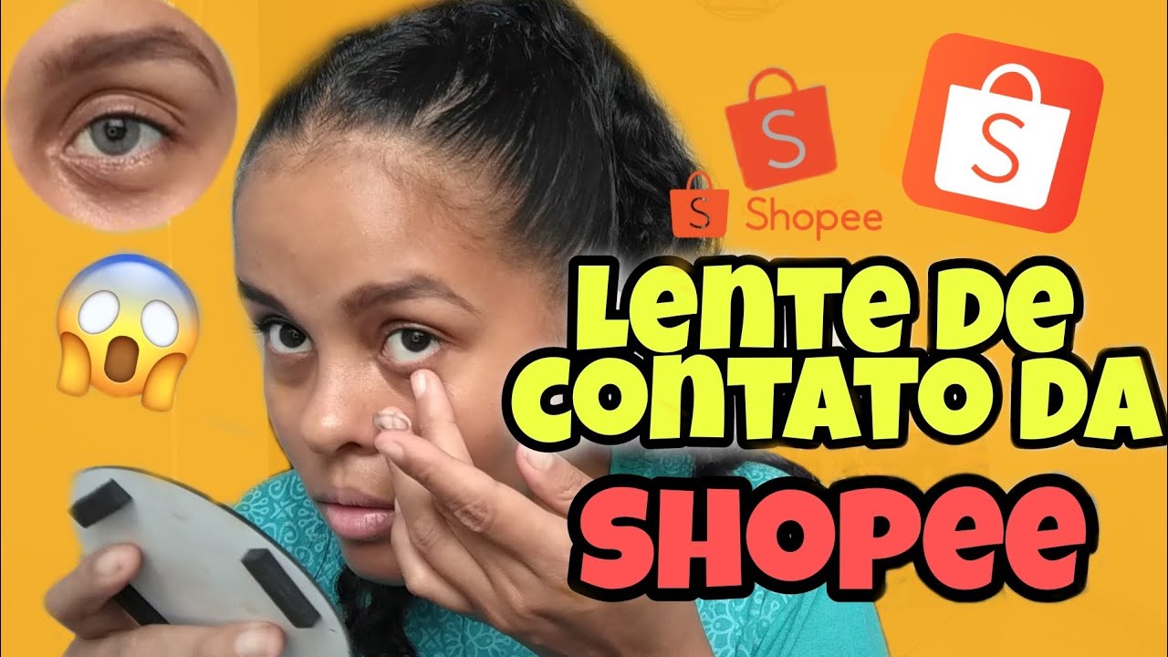 TESTANDO LENTE DE CONTATO DA SHOPPE PELA PRIMEIRA VEZ! LENTE CINZA GREY EM OLHOS CASTANHOS.