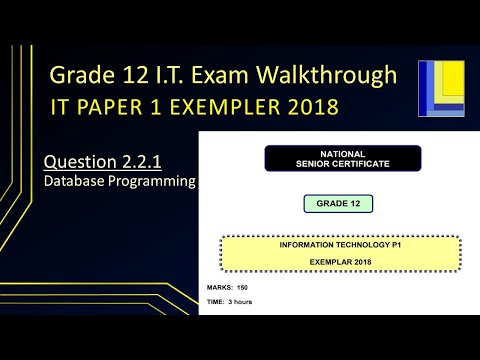 Information Technology Grade 12 Exempler 2018 Paper 1 Questions 2.2.1