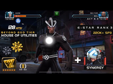 6 Star Havok Rank 3 (House of Utilities) Beyond God Tier Mode! - Marvel Contest of Champions