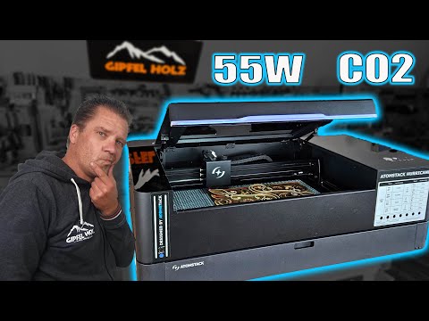 Watch before you buy - AtomStack Hurricane 55 Watt CO2 Laser in Test - Better than P2S ?