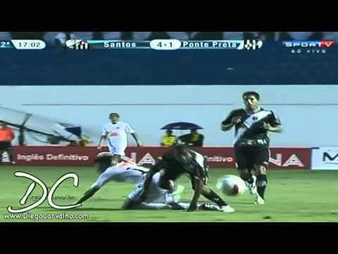 VERMELHO 1 falta sofrida por Neymar (Santos 6x1 Ponte Preta) CAMPEONATO PAULISTA 2012