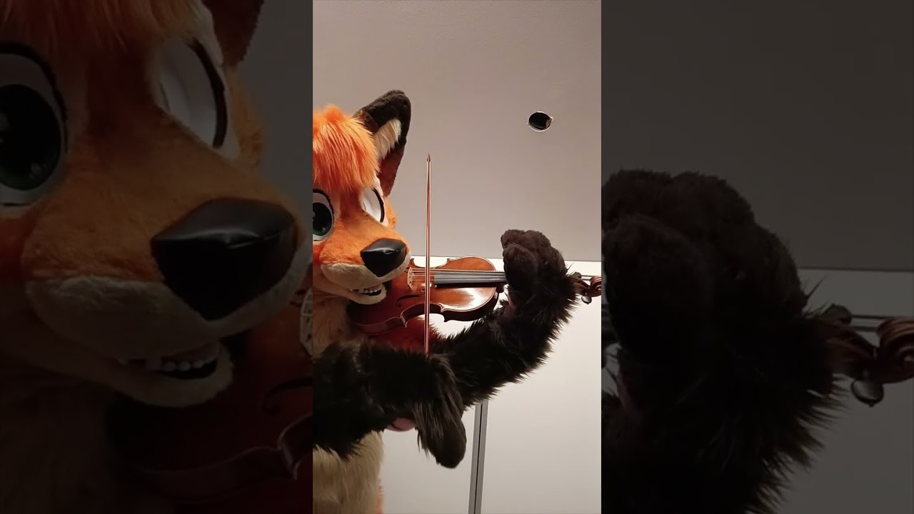 How I play violin in fursuit