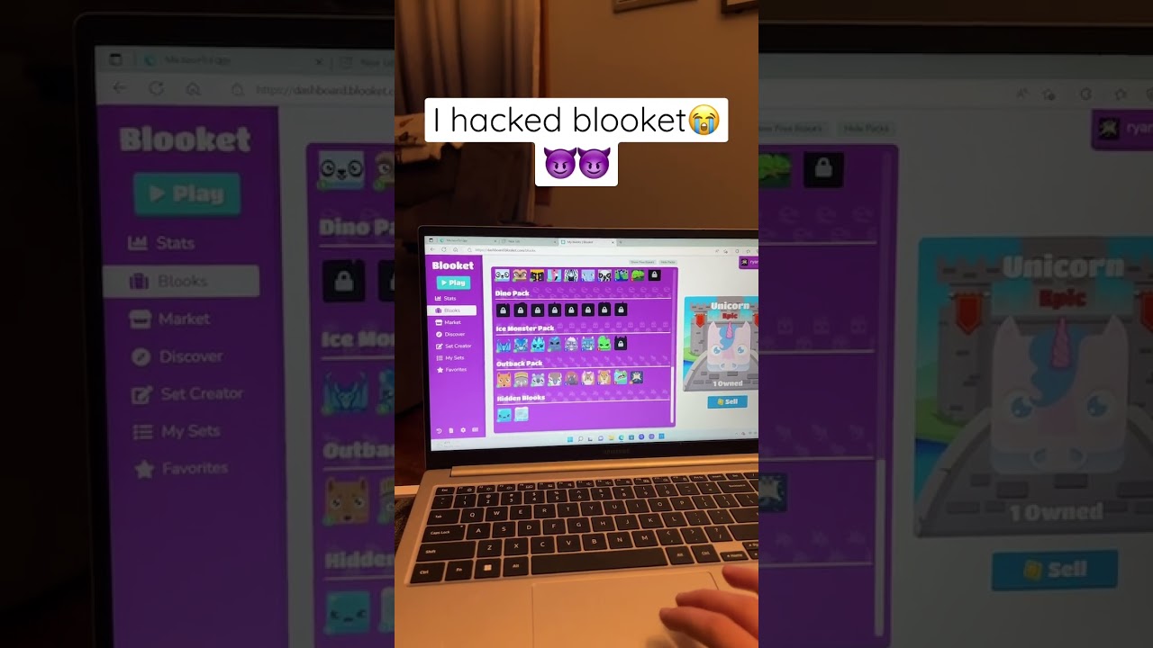 I hacked blooket😭😈 #shorts