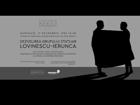 Dezvelirea grupului statuar Monica Lovinescu și Virgil Ierunca, de Virgil Scripcariu, Cotroceni