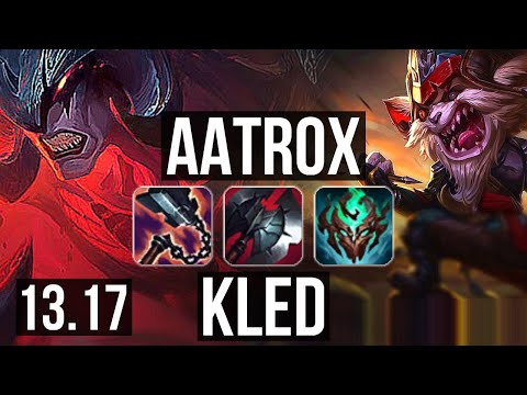 AATROX vs KLED (TOP) | 3.1M mastery, 700+ games, 10/4/13 | NA Grandmaster | 13.17