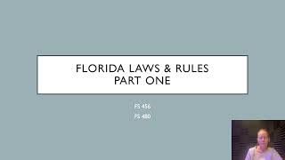 Florida Statutes 456 & 480
