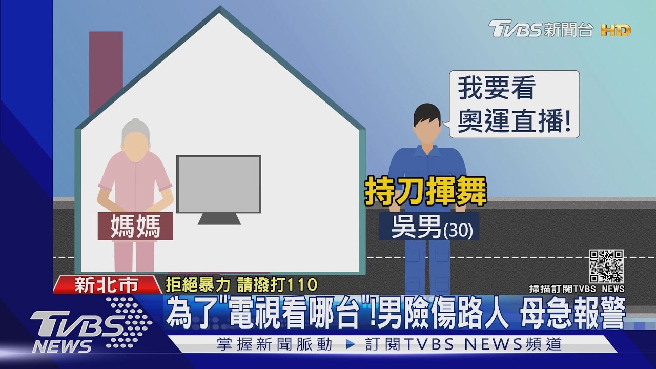 我要看奧運!男路上揮刀狂吼 還怒推員警
