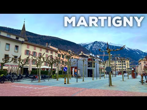 Martigny Switzerland Walking Tour 4K