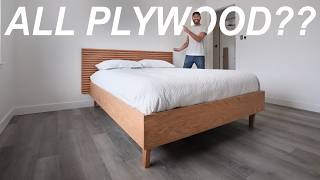 DIY "All-Plywood" Mid Century Modern Platform Bed