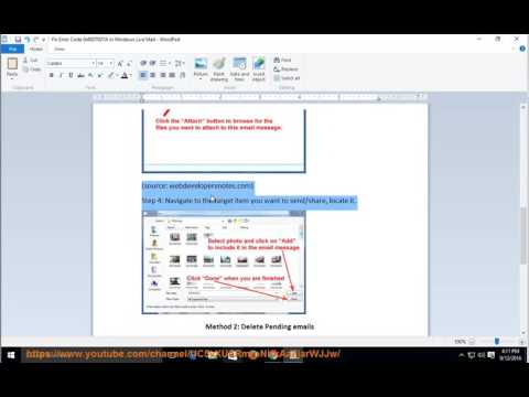 Fix Error Code 0x8007007A in Windows Live Mail Video