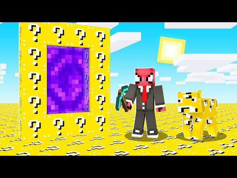 ŞANS BLOĞU DÜNYASINDA HAYATTA KALMAK! 🌍 - Minecraft
