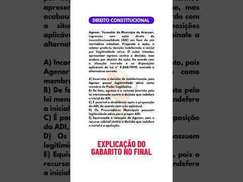 IVIN - 2023 - Prefeitura Santana do Piauí - PI - Procurador #direitoconstitucional #concursopublico