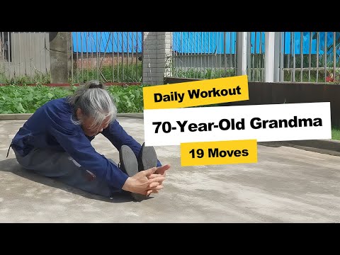 70-Year-Old Grandma Does 19 Daily Exercises to Stay Fit, Burn Fat, and Boost Her Immune System