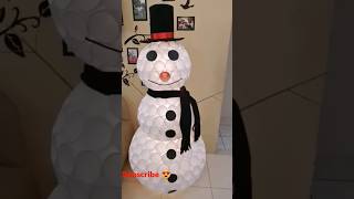 ⛄ DIY Cup Snowman Christmas Craft #shorts #diy #christmas #snowman #shortsvideo