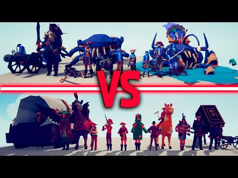 DLC WILD WEST TEAM vs DLC PIRATE TEAM - Totally Accurate Battle Simulator | TABS