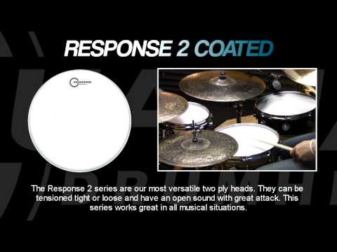 Aquarian TCRSP2-12 12" White Texture Coated Response 2 Drum Head w/ Video Link image 2