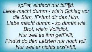 Lucilectric - Liebe Macht Dumm Lyrics