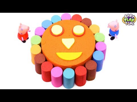Learn Colors With Kinetic Sand Cute Rainbow Sun | Play Doh Creative Fun For Kindergarten