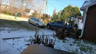 How to use your car to remove ice from your driveway