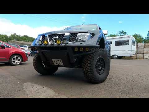 DIY fabrication bumper build for nissan pickup truck, 4" pod lights, 5" offroad lights Full Video