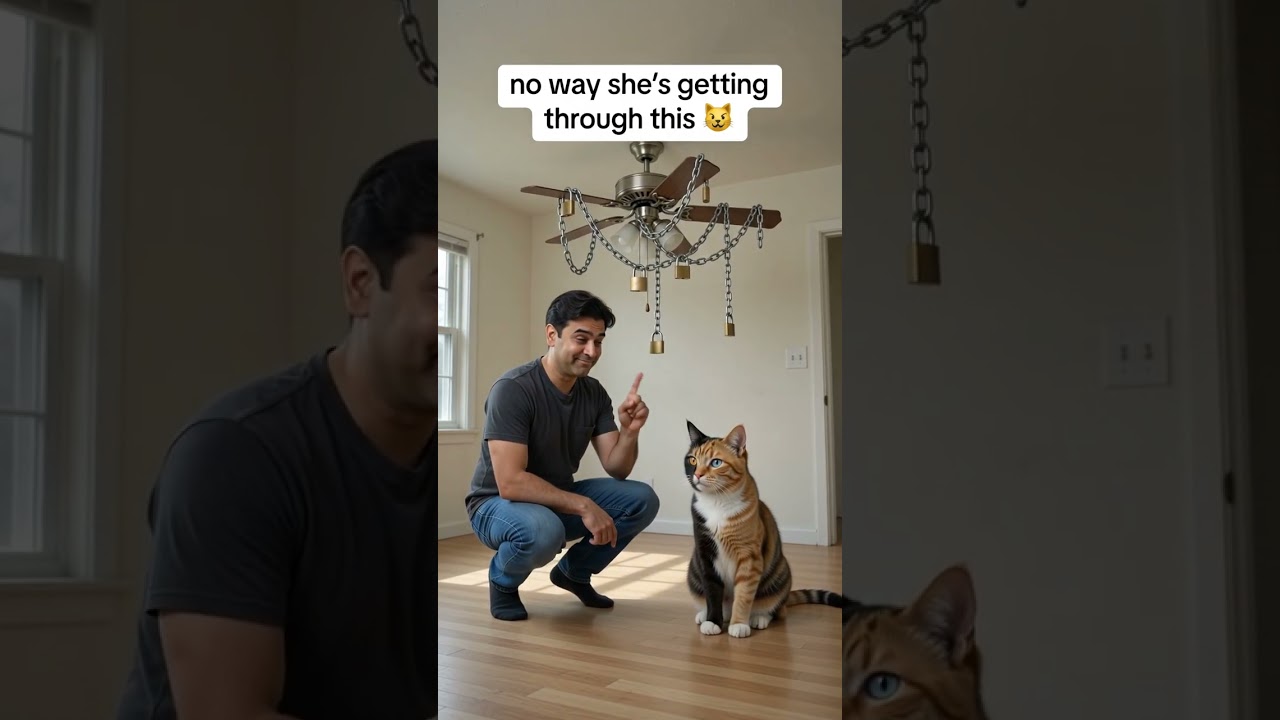 I Put 100 Locks on My Ceiling Fan So My Cat Couldn't Start It. She Started It. 🐱🔒🌪️