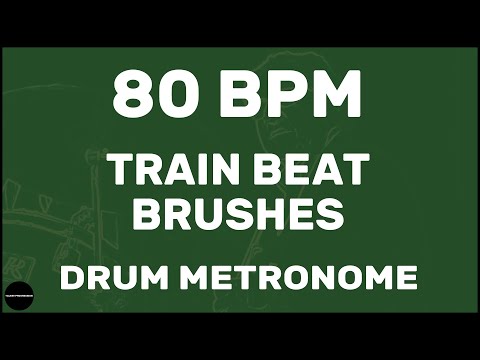 Train Beat Brushes | Drum Metronome Loop | 80 BPM