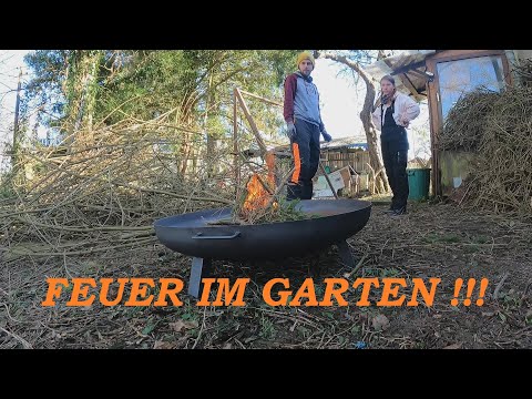 Unsere neue Feuerschale Teil 2 - Feuer machen will gelernt sein - WRECKED COMPANY