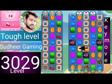 Candy crush saga level 3029 । Tough level । No boosters । Candy crush saga 3029 । Sudheer Gaming