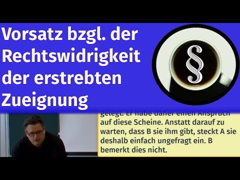 Vorsatz bzgl. der  Rechtswidrigkeit der erstrebten Zueignung