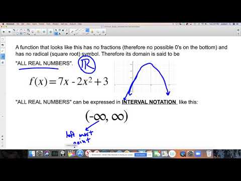 Interval Notation (All Real Numbers)