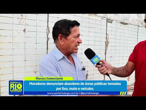 Moradores denunciam abandono de áreas públicas tomadas por lixo, mato e veículos
