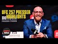 UFC 257 Press Conference Highlights: Dustin Poirier vs. Conor McGregor 2 | ESPN MMA